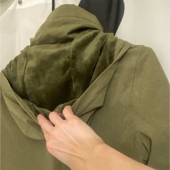 THE NORTH FACE Women's Shelbe Raschel Parka Length With Hood - olive small NWT - Picture 4 of 10